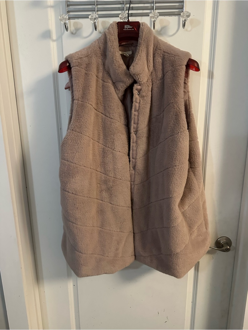 Maurices Faux Fur Sleeveless Vest - Taupe Blush